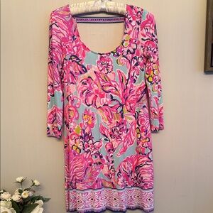 Lily Pulitzer Vibrant Pink Floral Dress XS